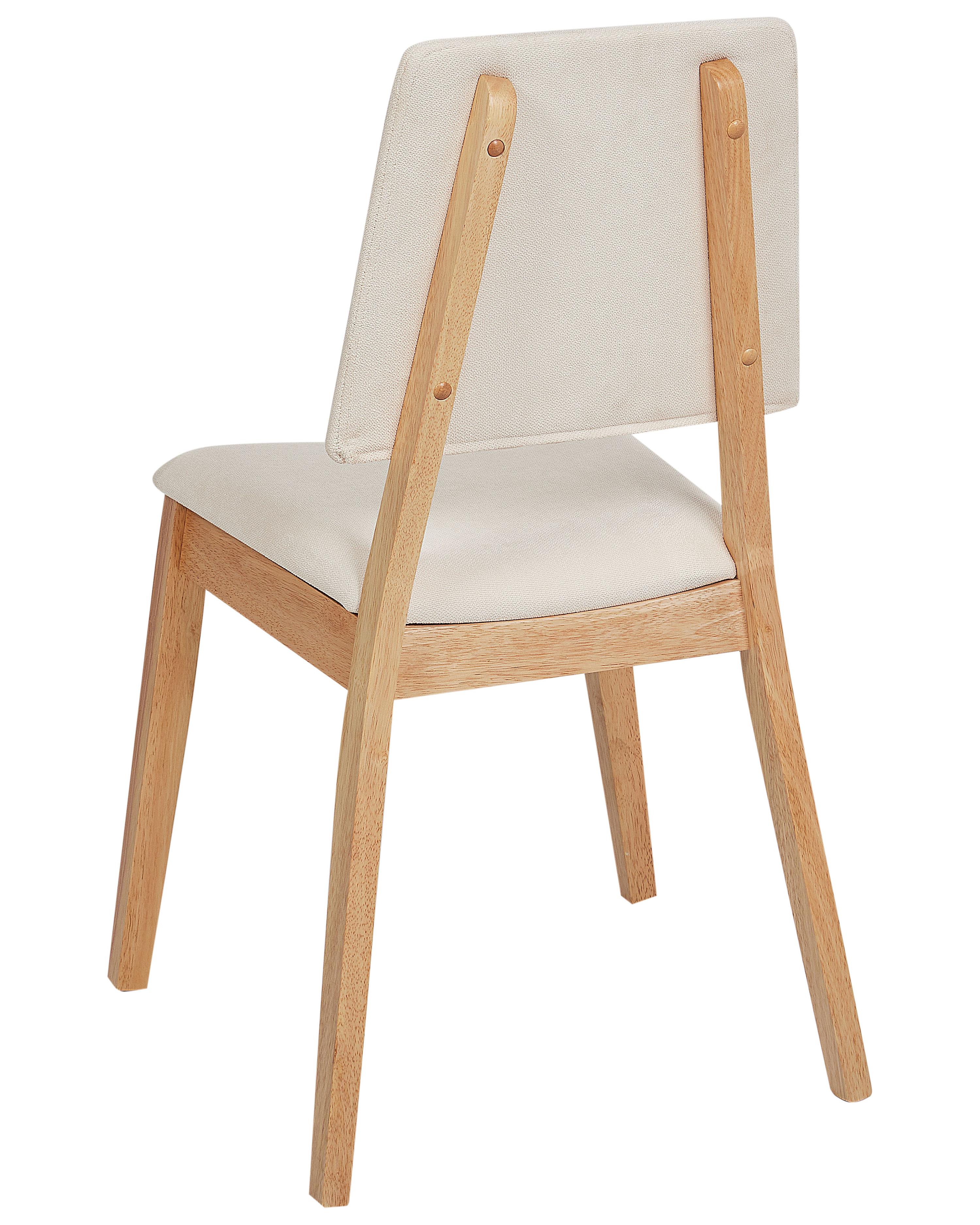 Set van 2 eetkamerstoelen MERRILL Hout Lichtbeige