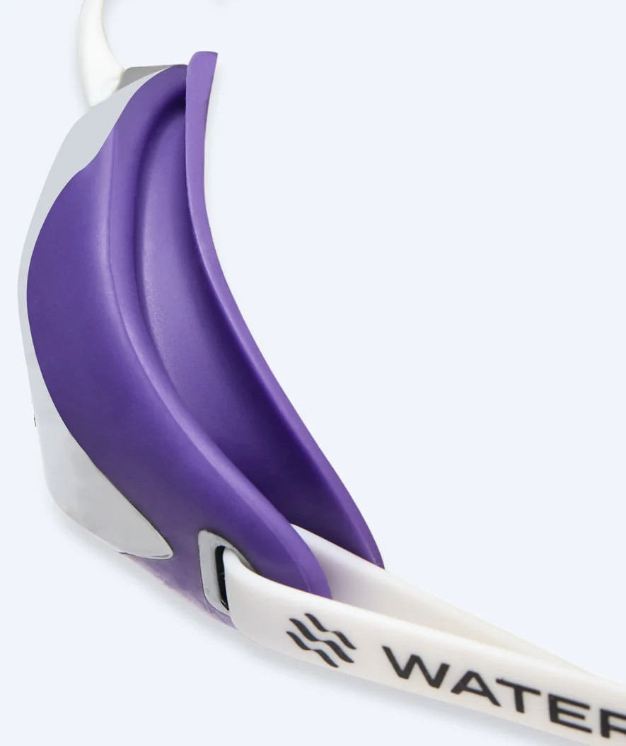 Watery Elite svømmebriller - Poseidon Ultra Mirror - Lilla/sølv
