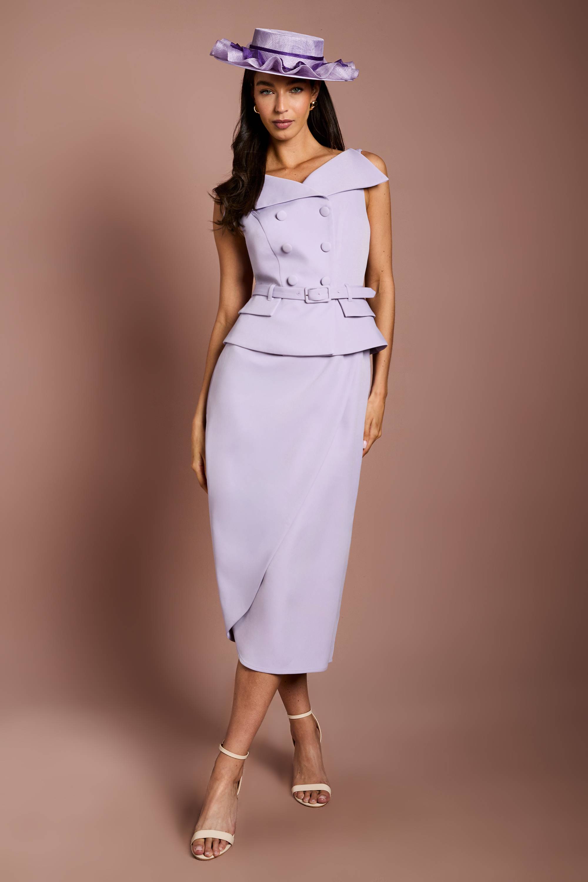 Coast Robe Midi Gilet Détail Nœud Lisa Tan