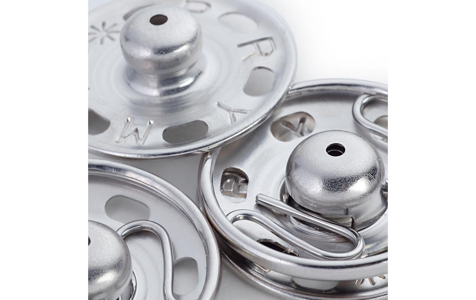 Druckknöpfe Ø 15 mm, Silber, 6 StückStylishe Annähdruckknöpfe, nickelfrei
