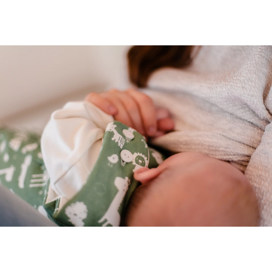 Alvi® Baby-Mäxchen® Außensack Granite Animals granitgrünweiß