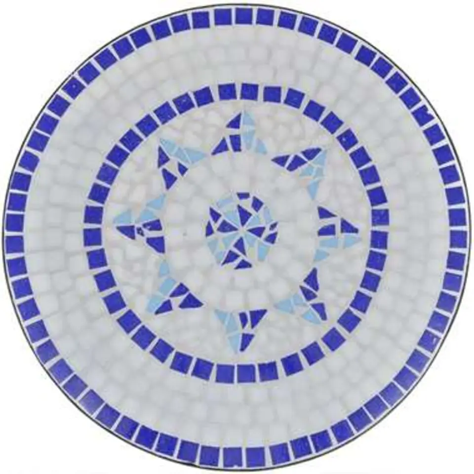 vidaXL - Stoel - Blauw - Keramiek