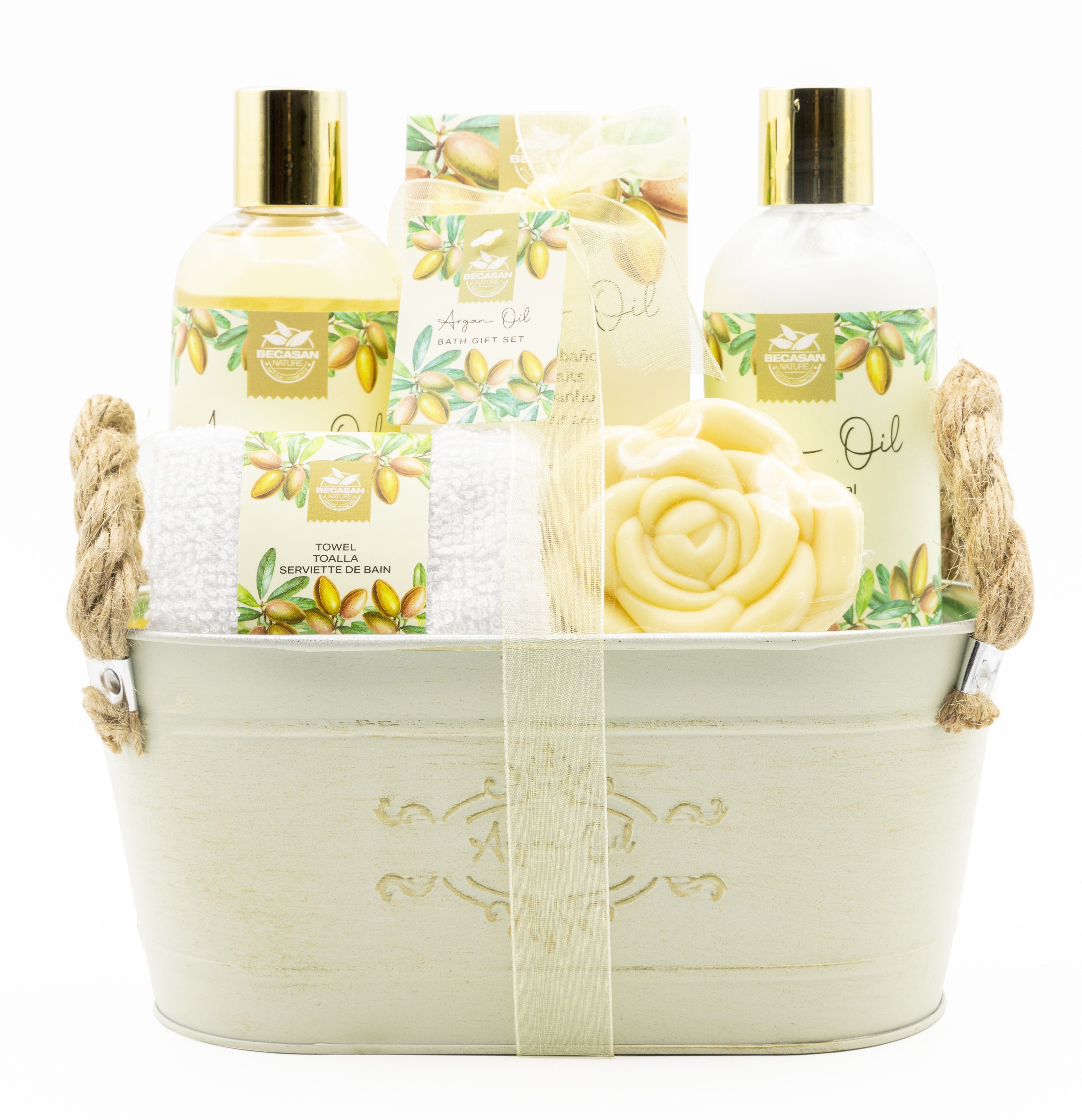 Cesta de Baño Metálica Argán Complementos de baño