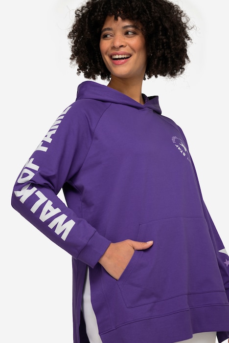 Hoodie, Sweater, Kapuze, Schrift-Druck, Langarm