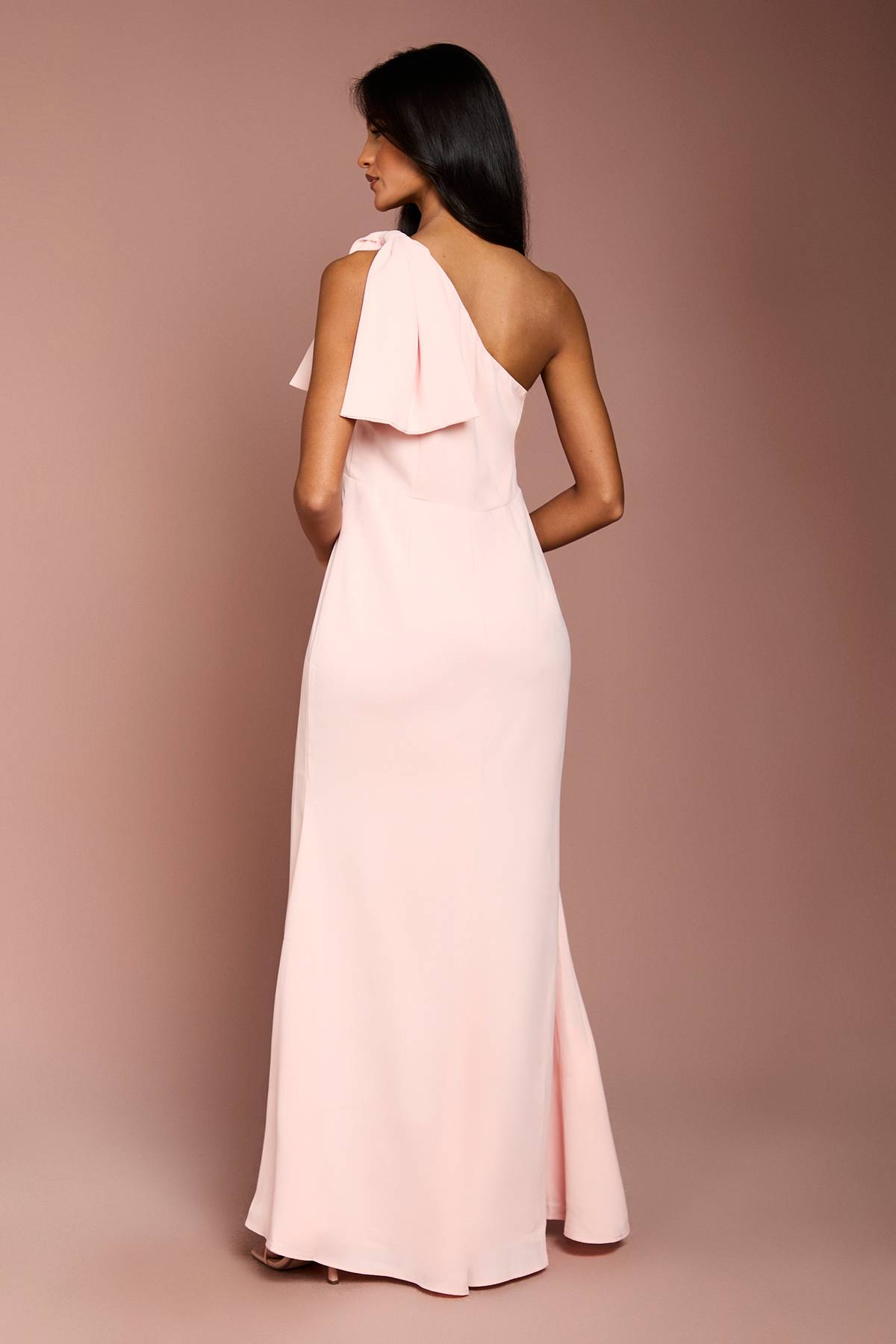 Coast Robe Maxi Demoiselle d'Honneur Coast Honoured Petite à Une Épaule avec Nœud