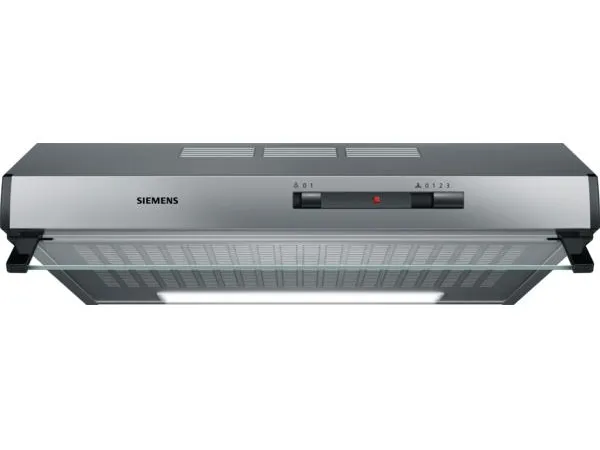 Siemens iQ100 LU62LFA51 - Hætte - standard - bredde: 60 cm - dybde: 48.2 cm - udtrækning og recirkulation (-) - med intern motor - rustfrit stål