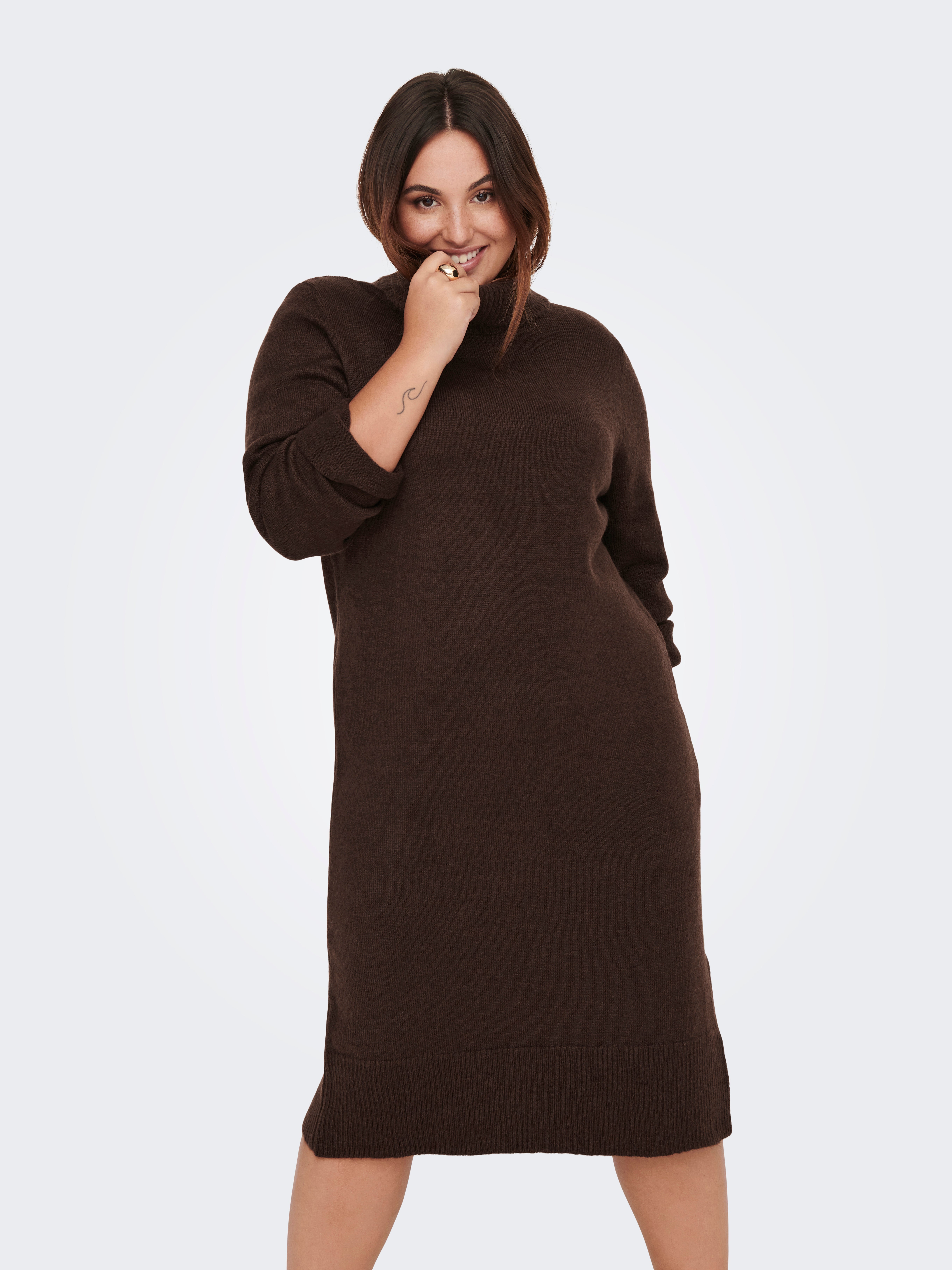 CARBRANDIE Langes Kleid Chicory Coffee