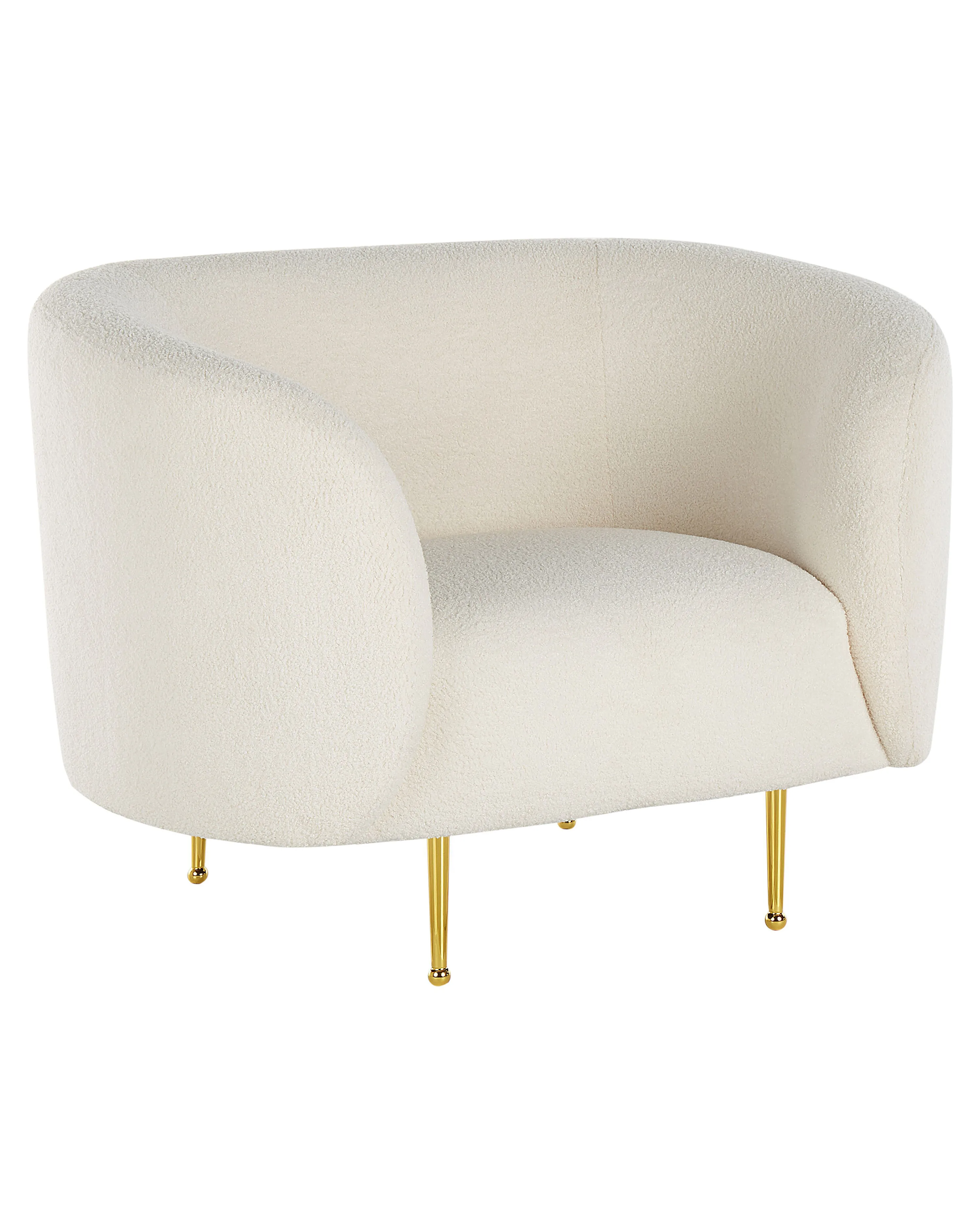 Fauteuil LOEN Bouclé Wit