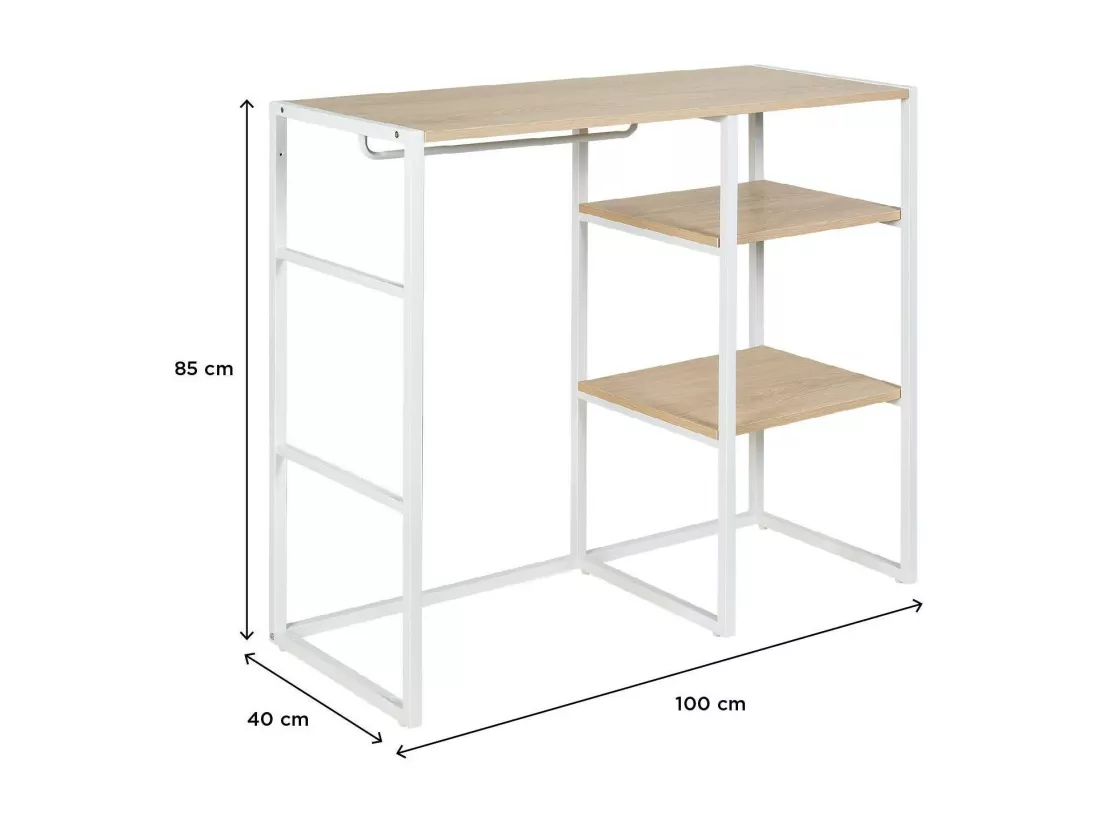 Portant vêtements sous combles penderie et étagères L100 x H85 cm