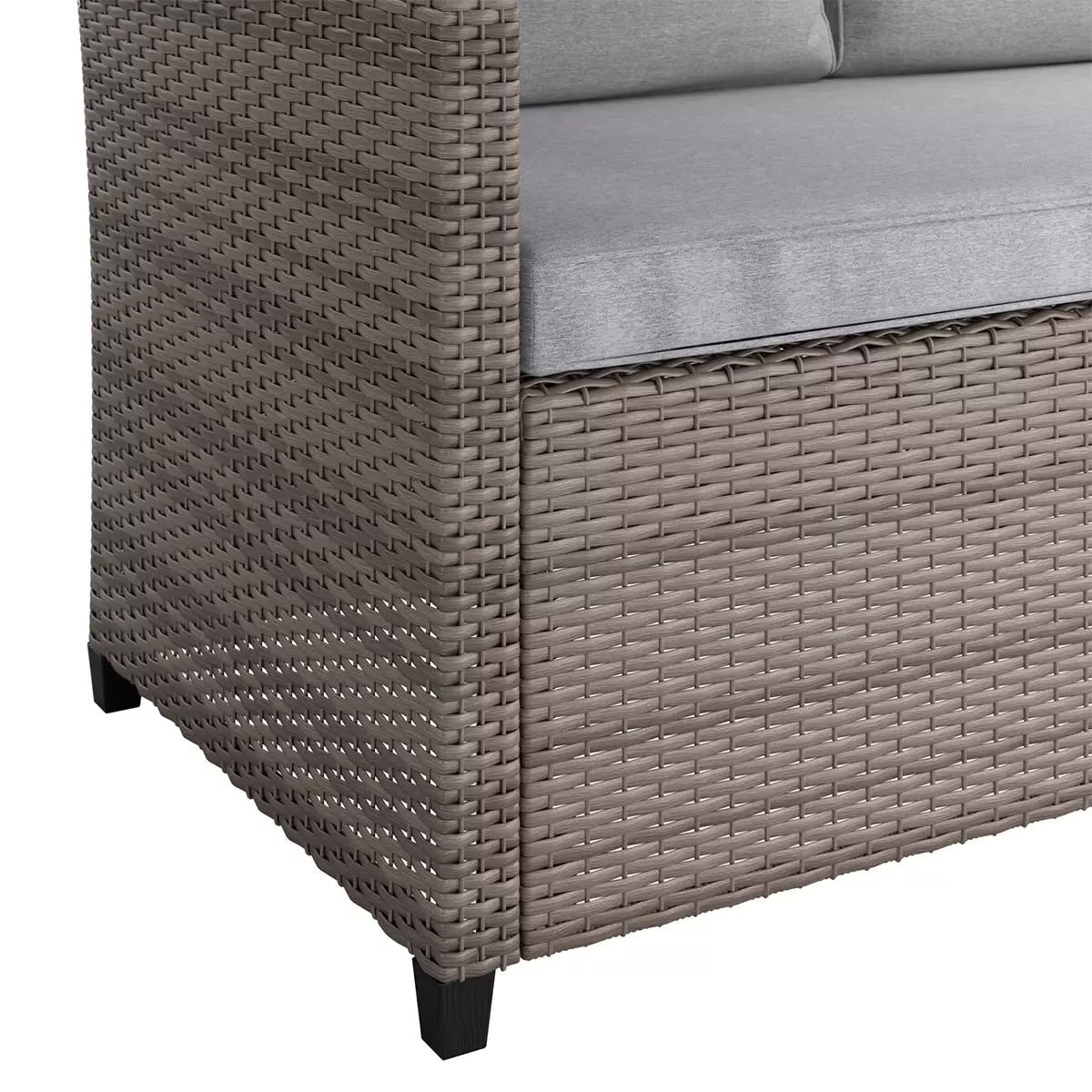 Beldano Loungegarnitur Porto new 5-teilig rechts braun,grau