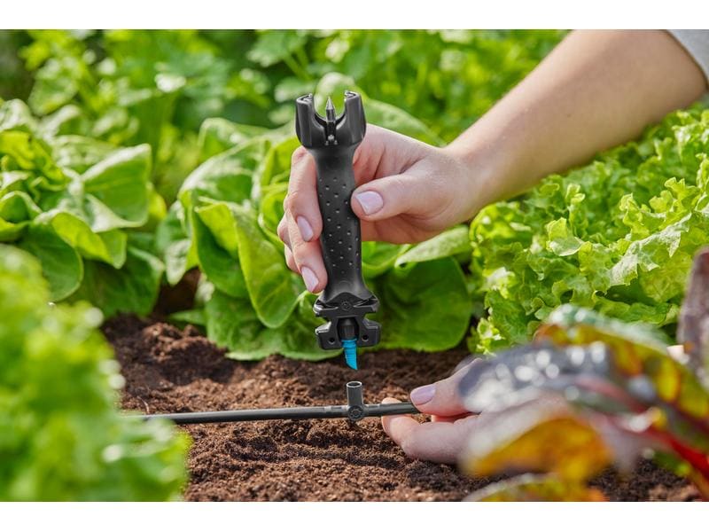 GARDENA T-Stück für Sprühdüsen Micro-Drip-System Für einen stabilen Halt von Sprühdüsen und Endtropfern im Verteilerrohr