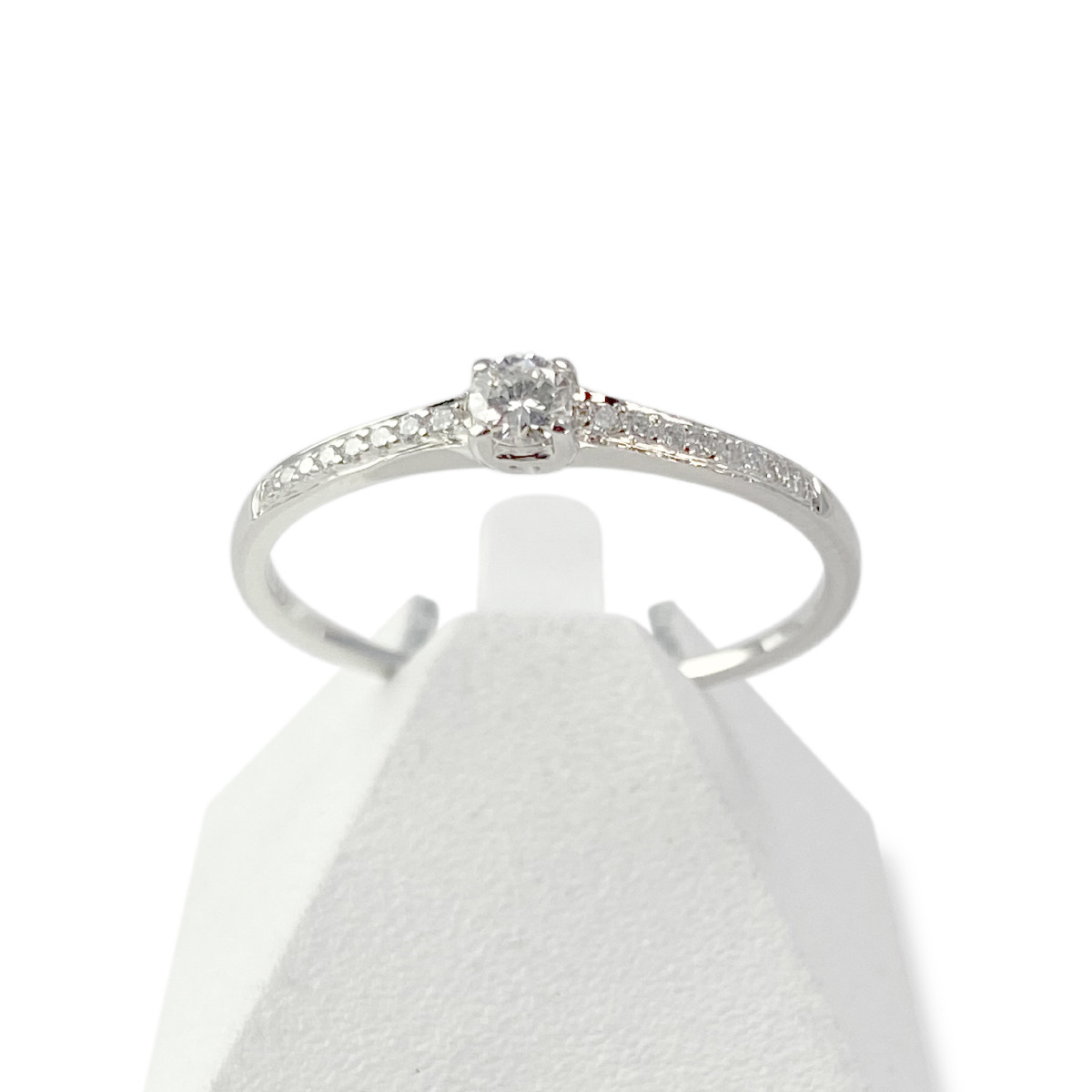 Bague d'occasion or 375 blanc diamants