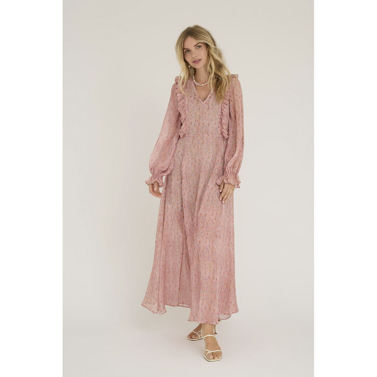 A-VIEW Flounce dress Old rose