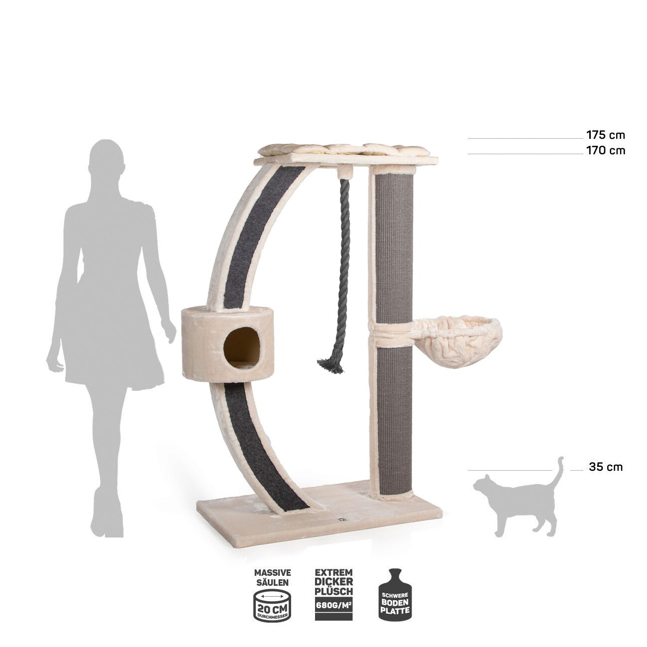 Canadian Cat Company Kratzbaum XXL Granville beige