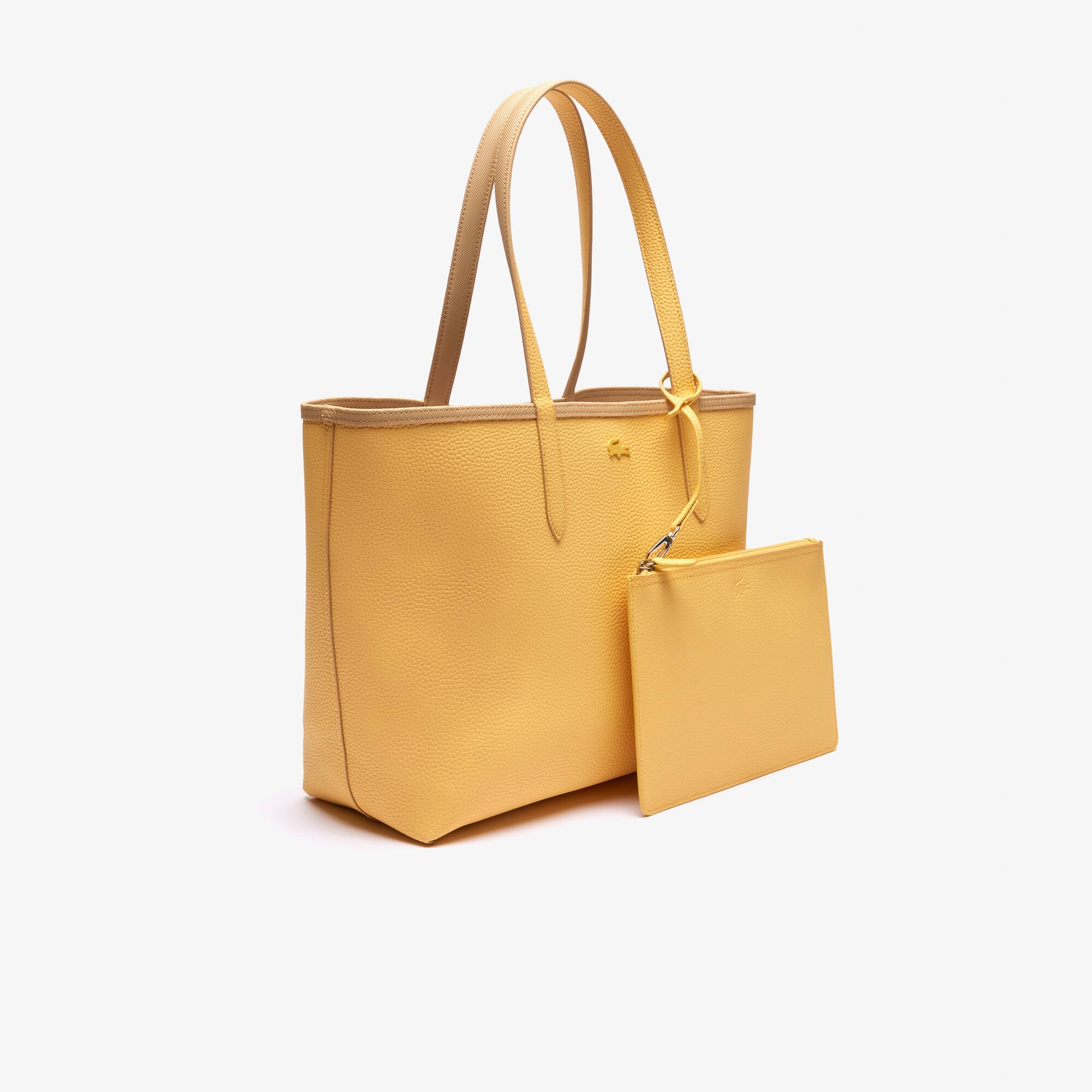 Zweifarbige Damen-Tote-Bag ANNA zum Wenden Taschen - Beige - Lacoste - Damen