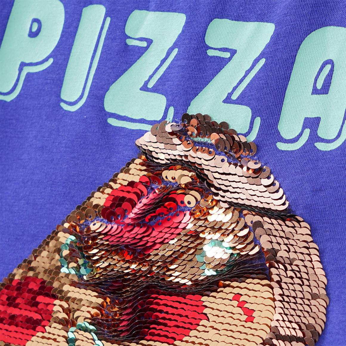 Yigga Jungen T-Shirt mit Wendepailletten blau