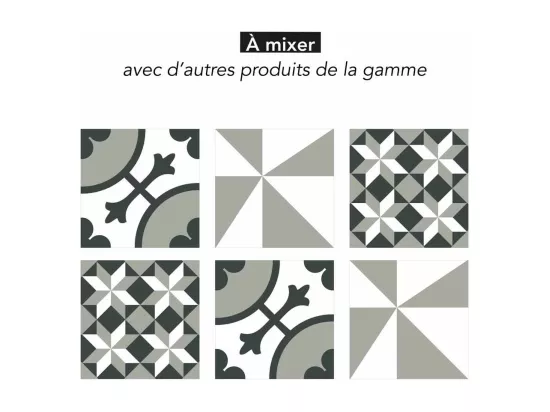 Stickers carrelage 15 x 15 cm - Étoiles géométriques