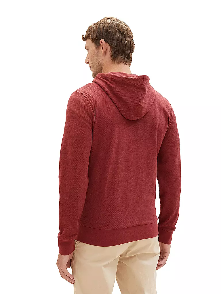 TOM TAILOR Sweatjacke dunkelrot