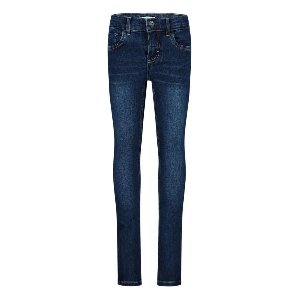NAME IT skinny jeans NKMPETE met visgraat blauw