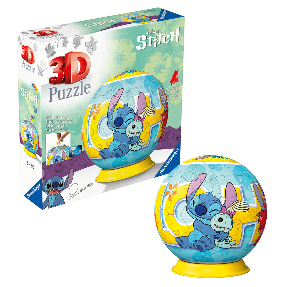 Ravensburger Disney Stitch 3D-puzzelbal - 72 stukjes