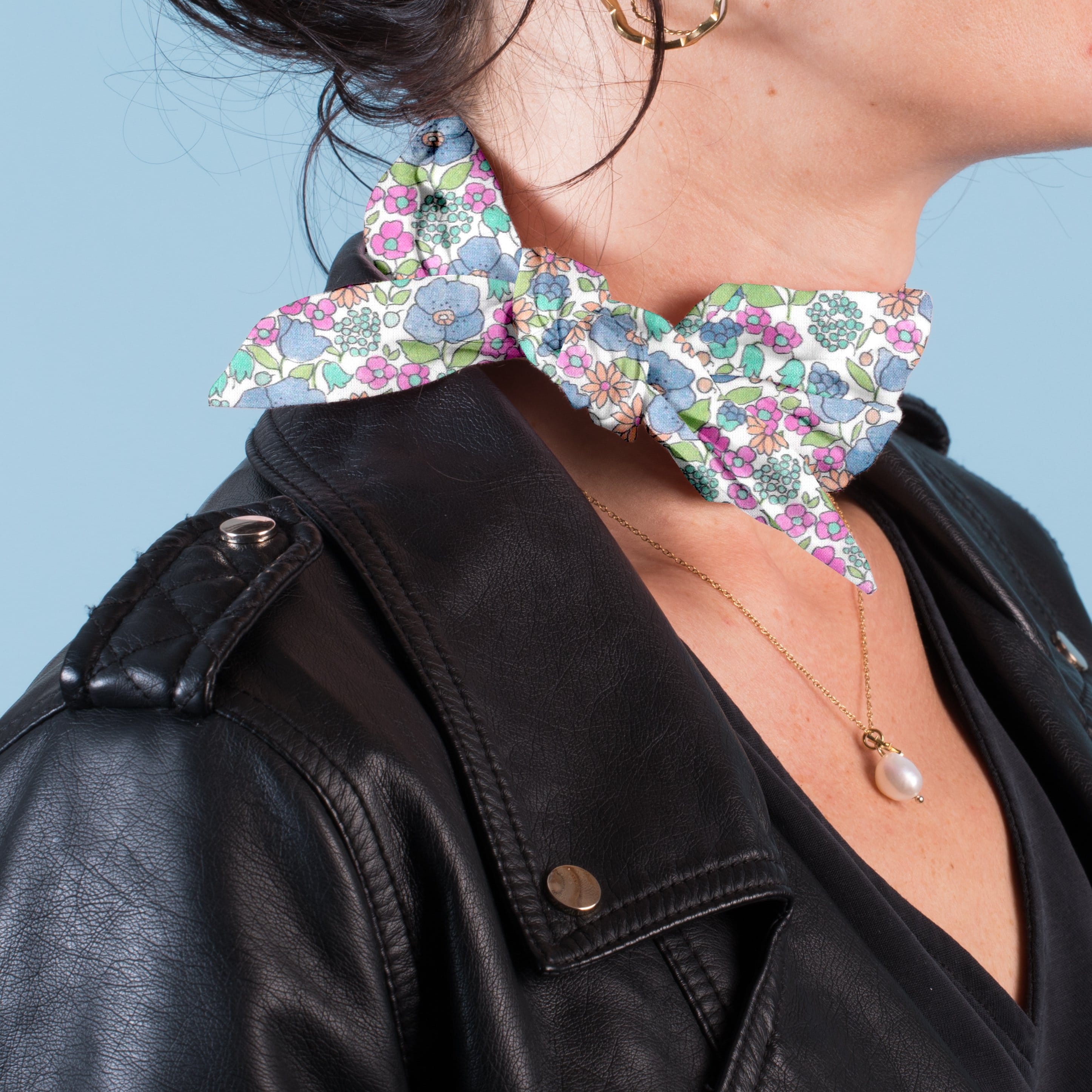 Foulchie Long Pastel Fleuri