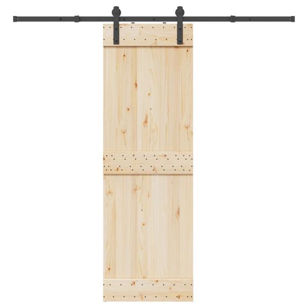Kit de Ferragens para Porta Deslizante 213,5 cm Aço Preto - 2281059541