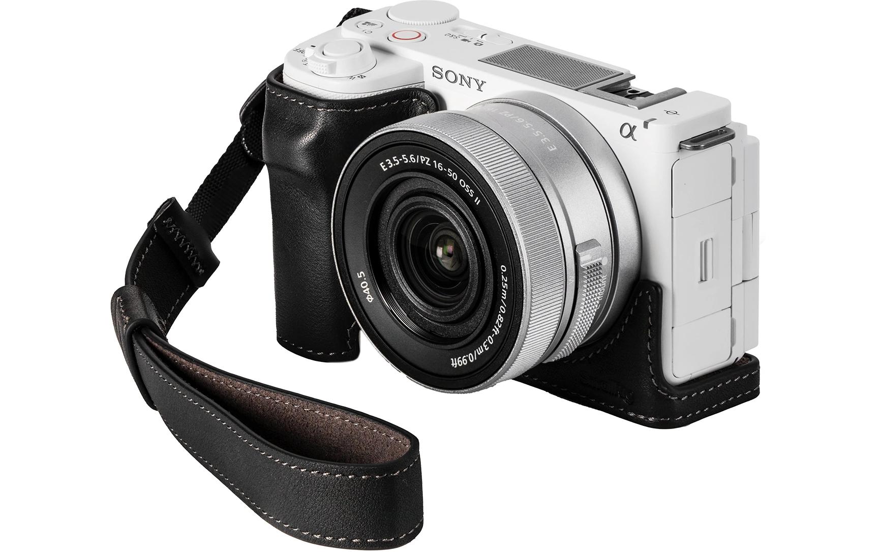 Ledertaschen-Set für Sony ZV-E10 II SchwarzEntwickelt, um die Kamera zu schützen