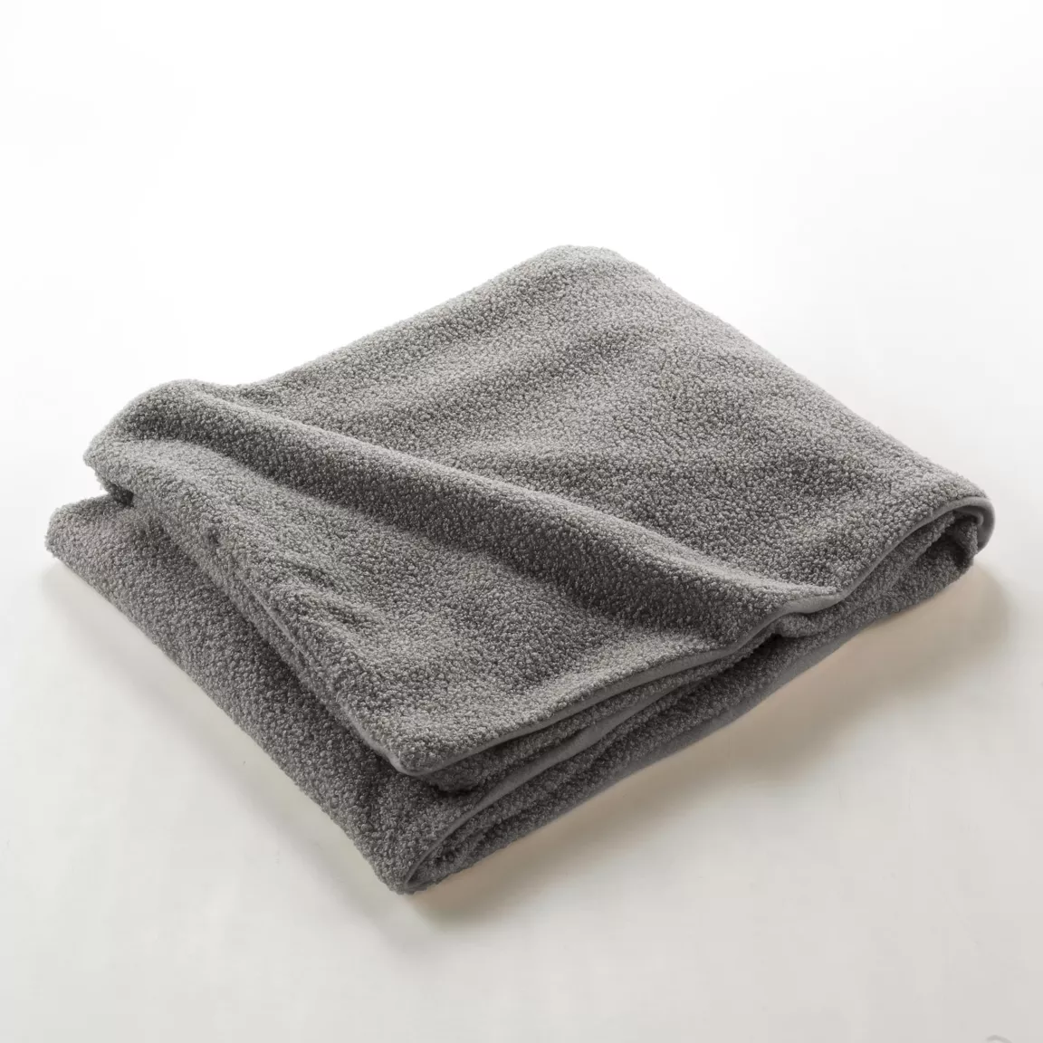Plaid bouclette (125 x 150 cm) Wooly Gris