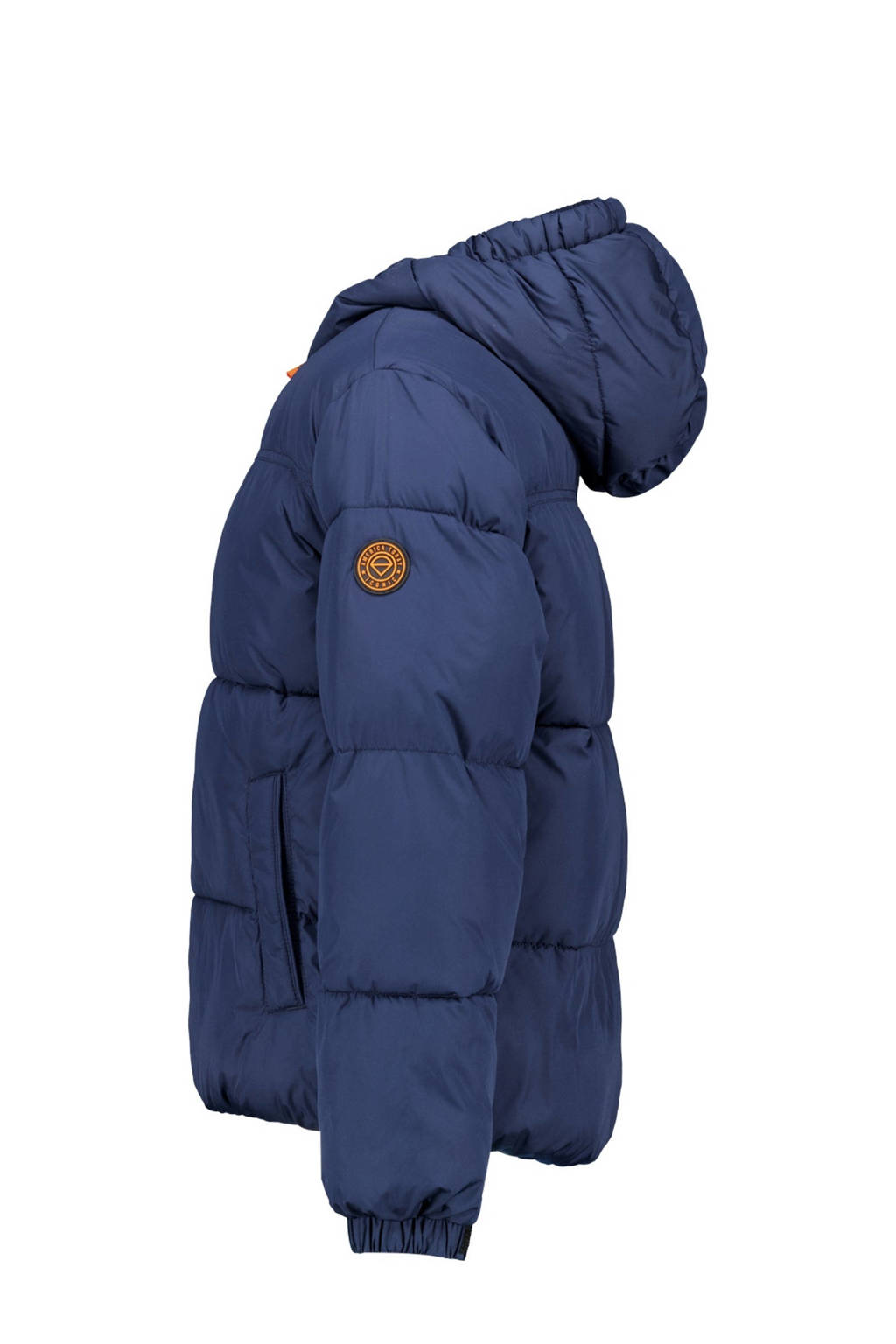 gewatteerde winterjas blauw