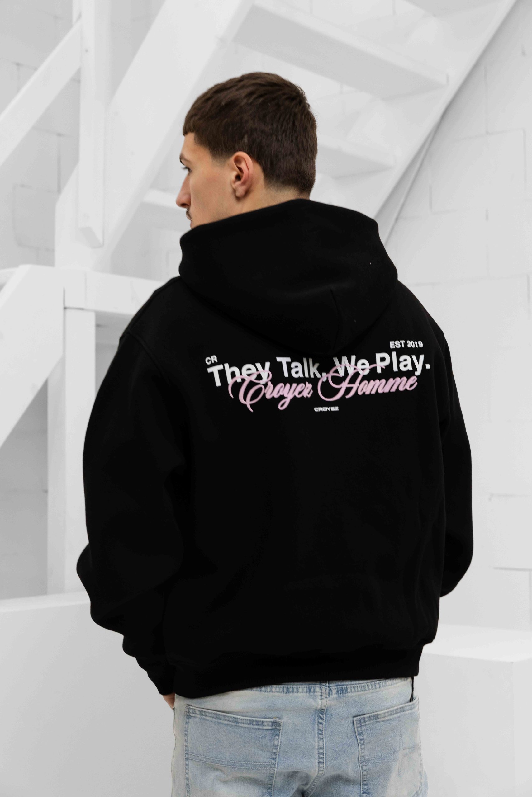 Croyez Talk And Play Zip Hoodie Heren Zwart