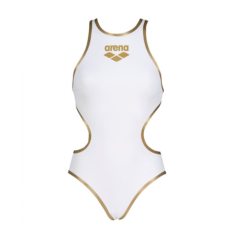 Arena ONE BIGLOGO - Maillot de bain 1 pièce Femme white/gold