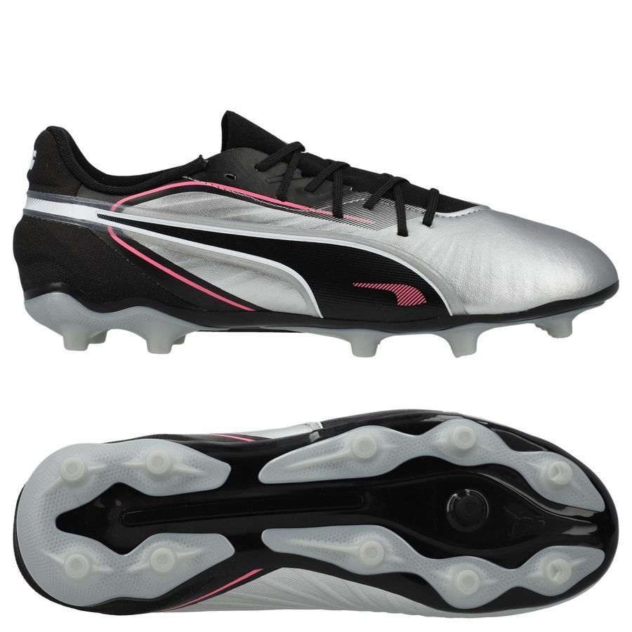 PUMA King Match FG/AG Audacity - Argenté/Noir/Sun Struck/Blanc Enfant