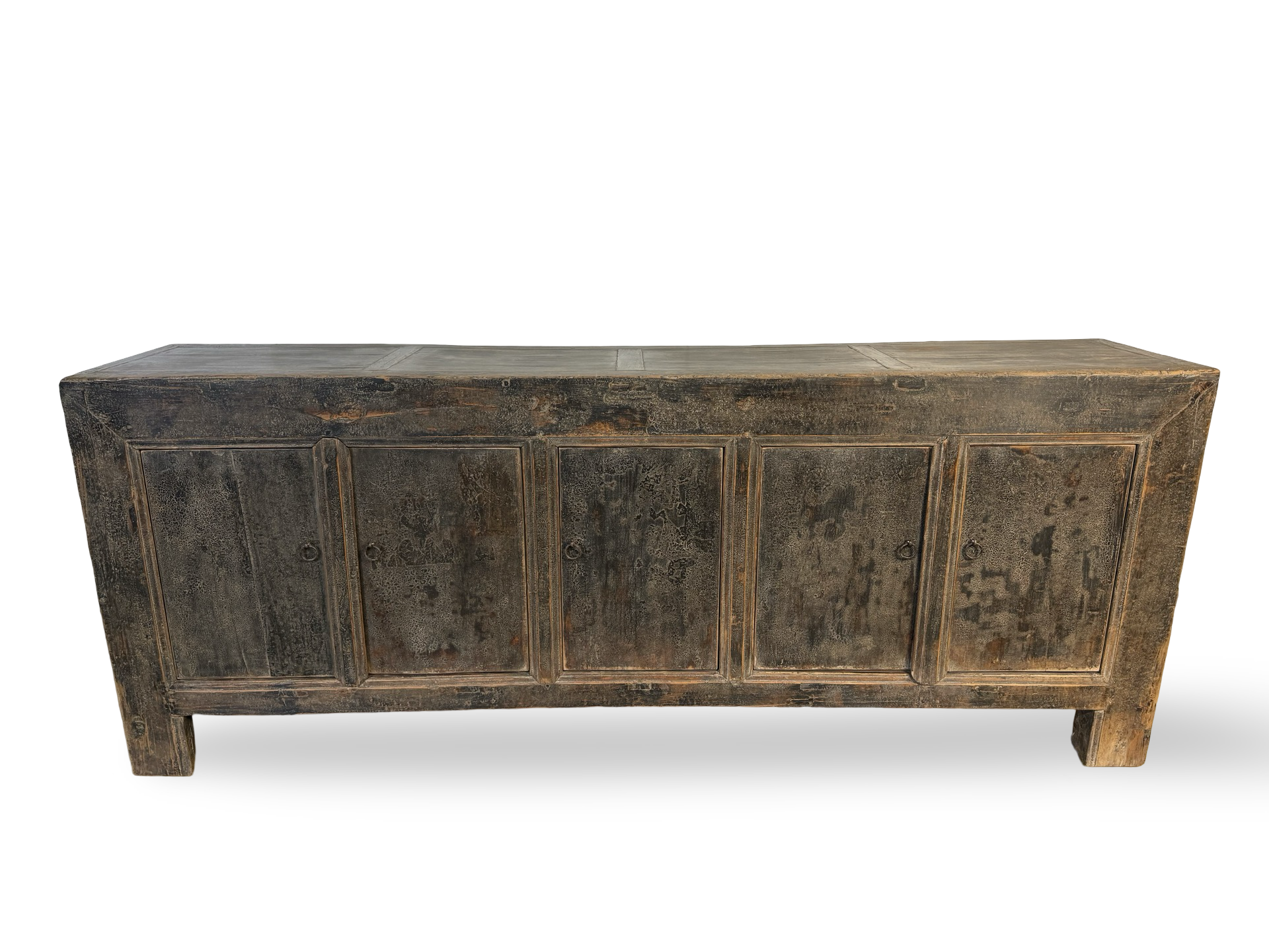 Dressoir naturel zwart 5 deur uniek