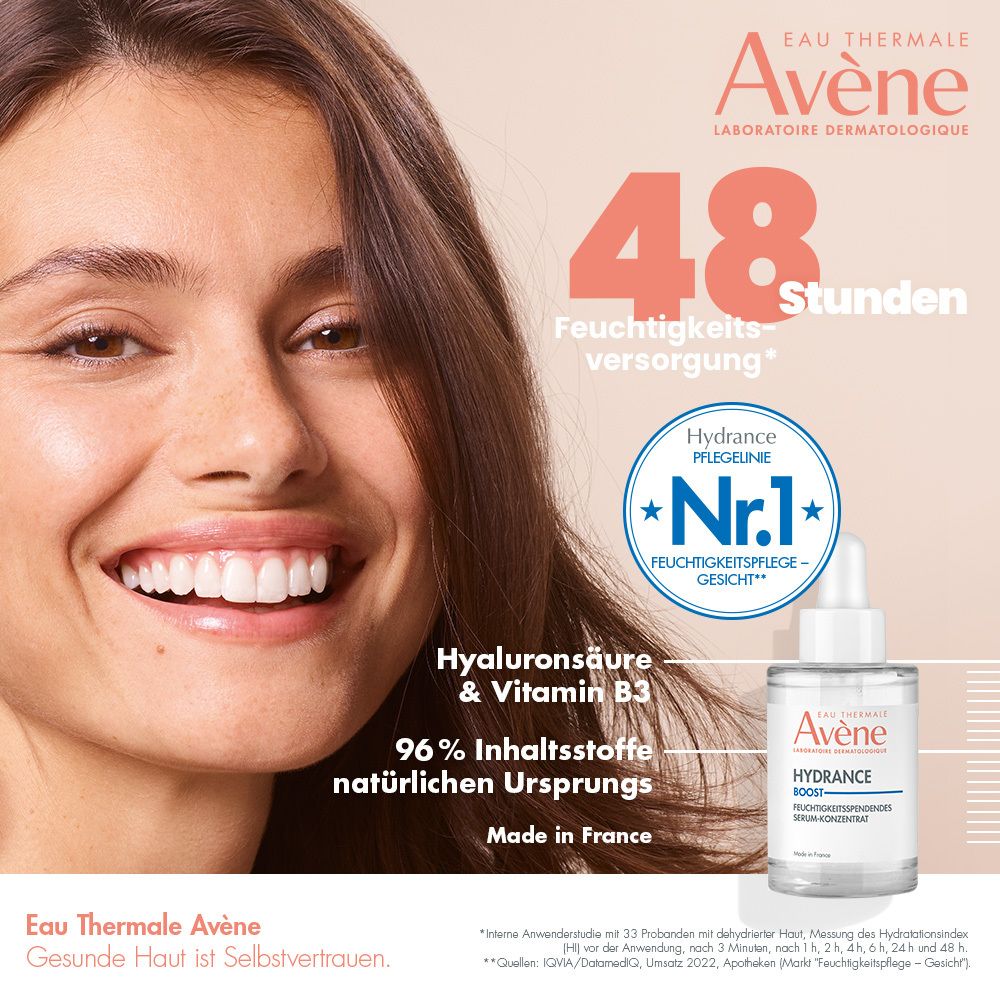 Avène Hydrance Boost Feuchtigkeitsspendendes Serum - für trockene Haut