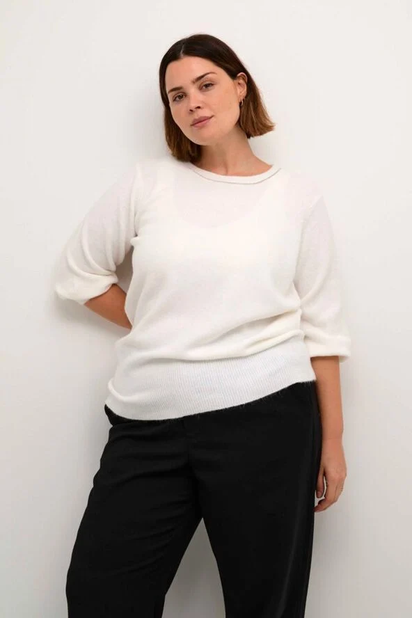 Kaffe Curve KCmerida Pullover Chalk cc.
