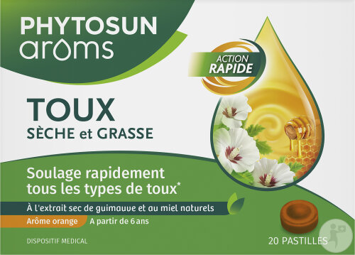 Phytosun Arôms Pastilles Toux Sèche Et Grasse 20 Pièces