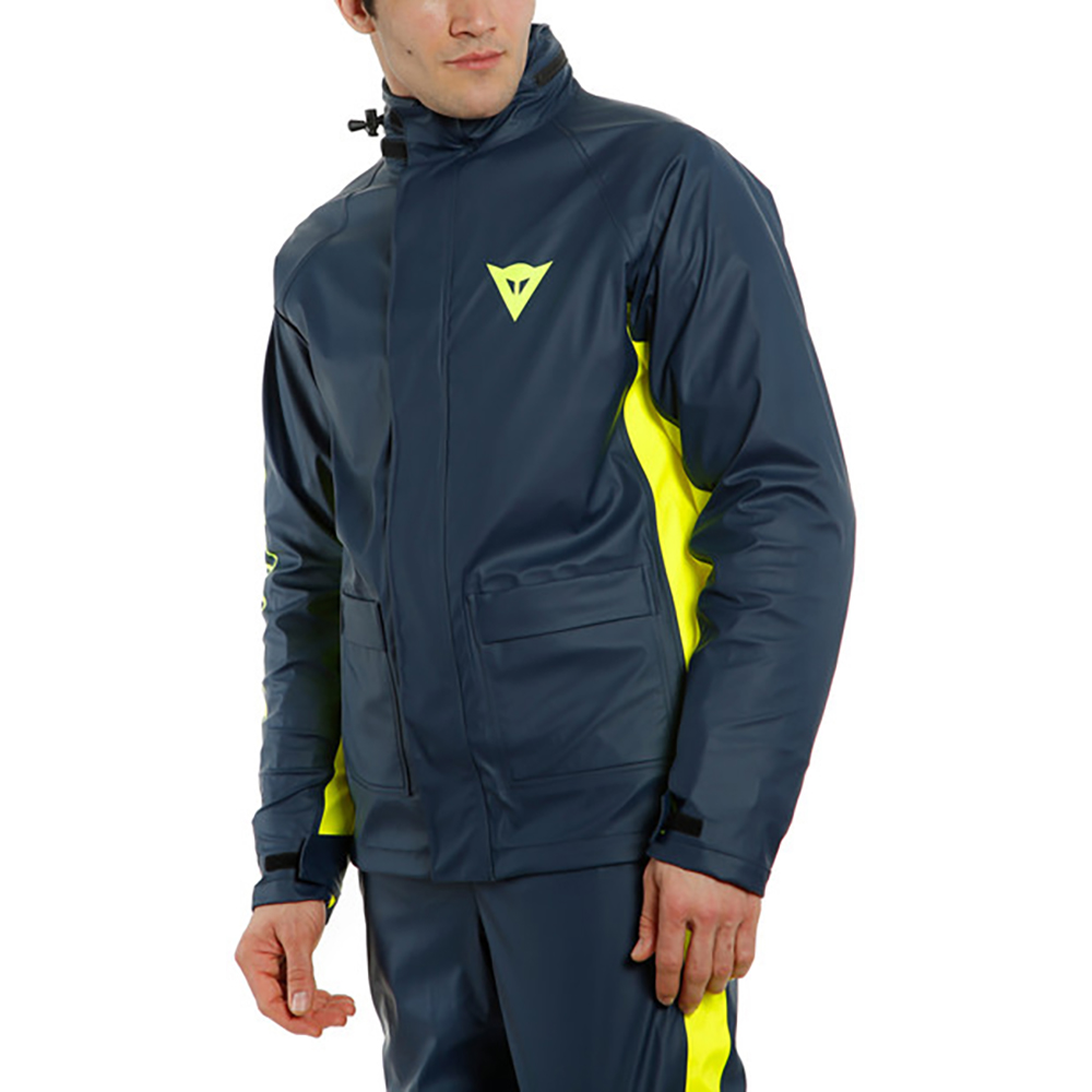 Dainese - Veste de pluie Storm 2 Unisex Bleu / Jaune fluo