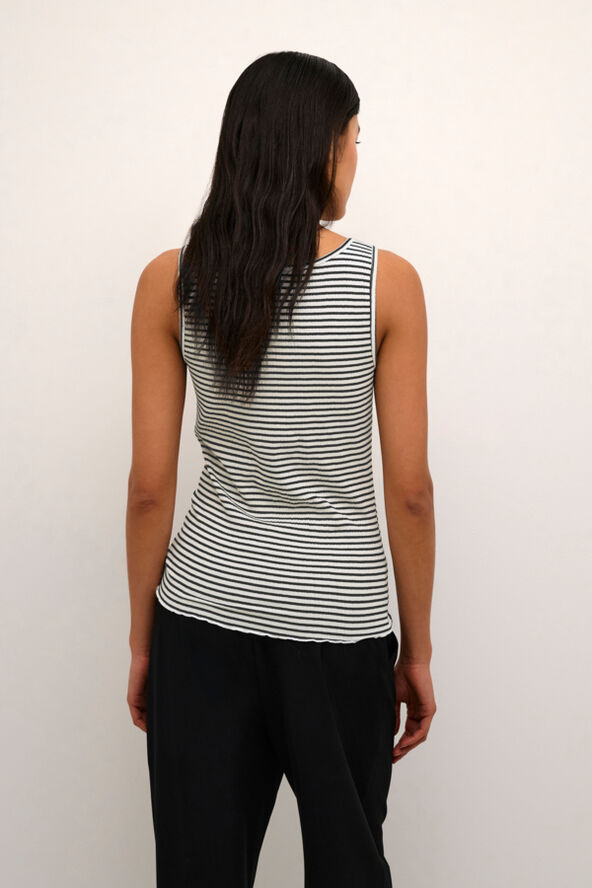 Karen by Simonsen CandaceKB Striped Tank Top Egret/meteorite stripe