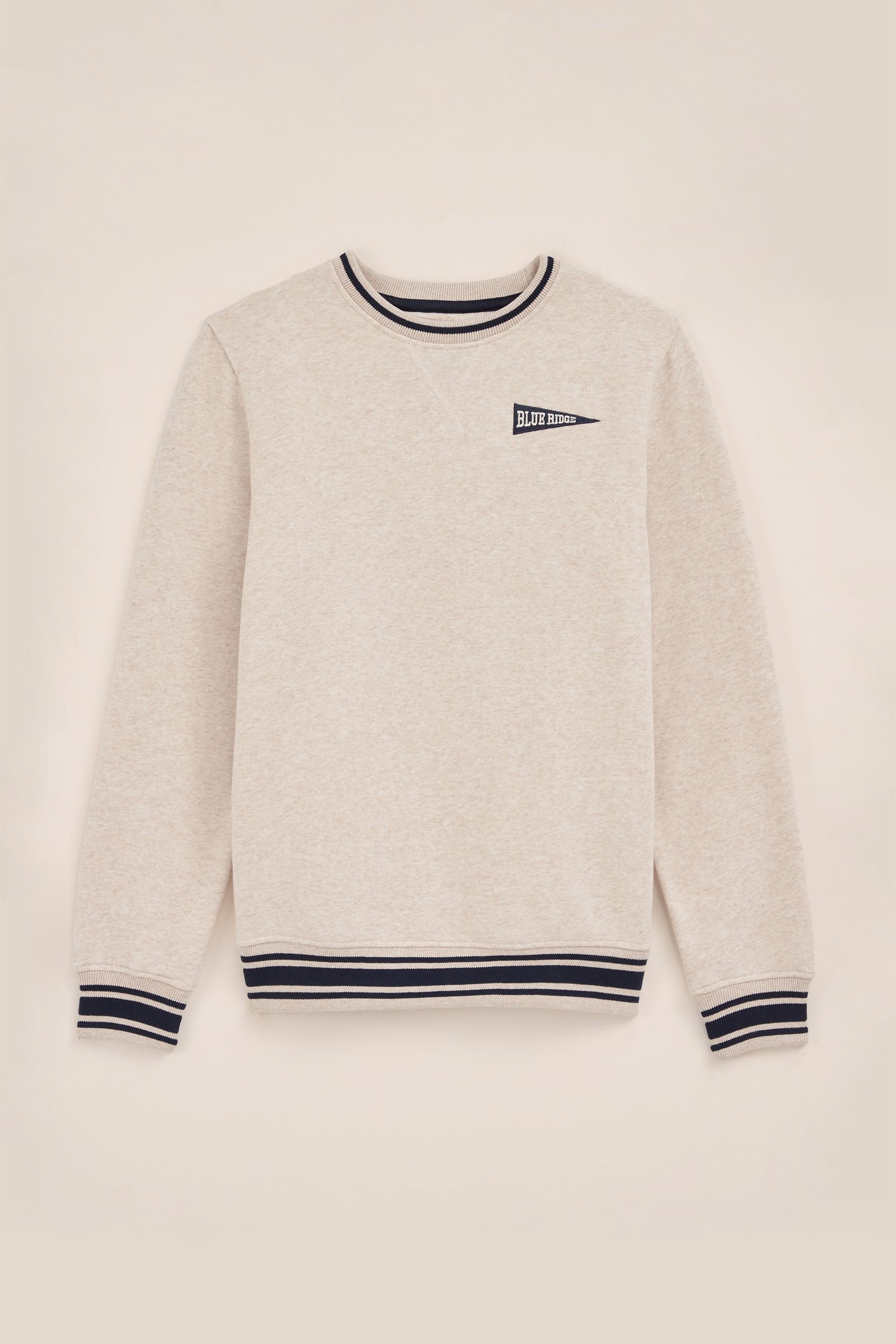 Jongens sweater met embroidery Blue Ridge Beige