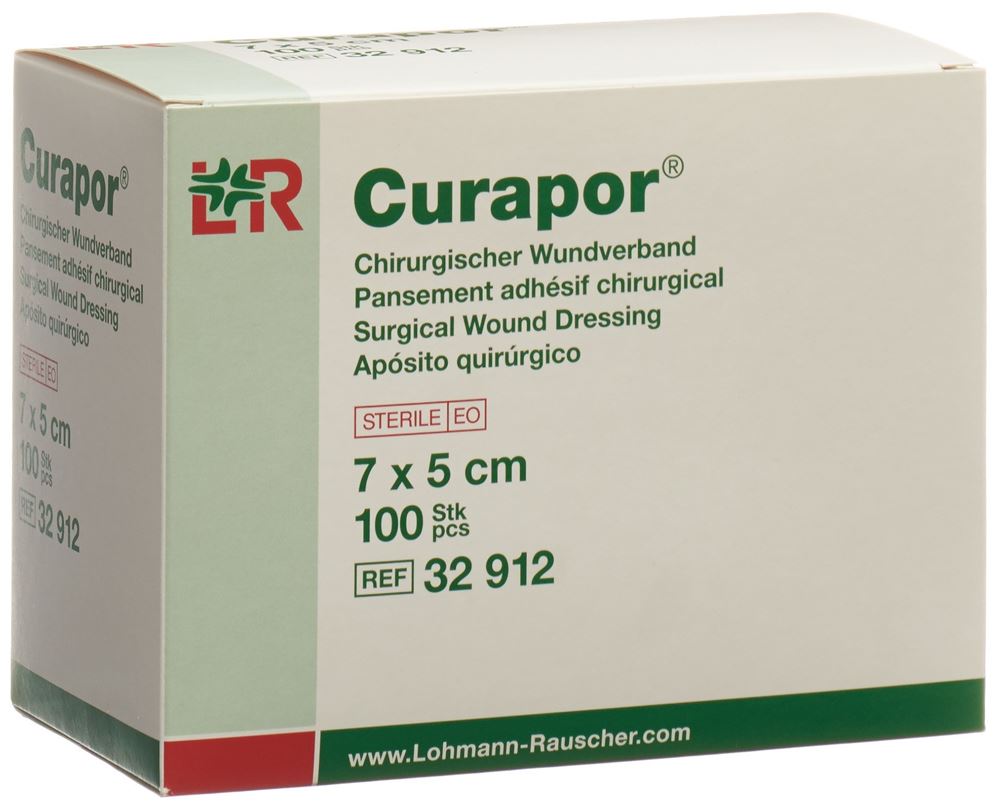 CURAPOR Chirurgisch Wundverband 7x5cm steril 100 Stk