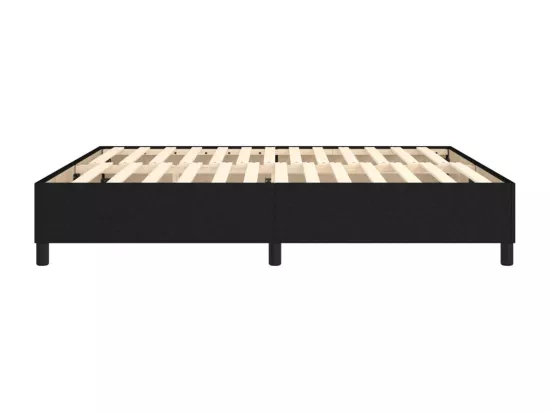 Sommier à lattes de lit Noir 160x200 cm Tissu