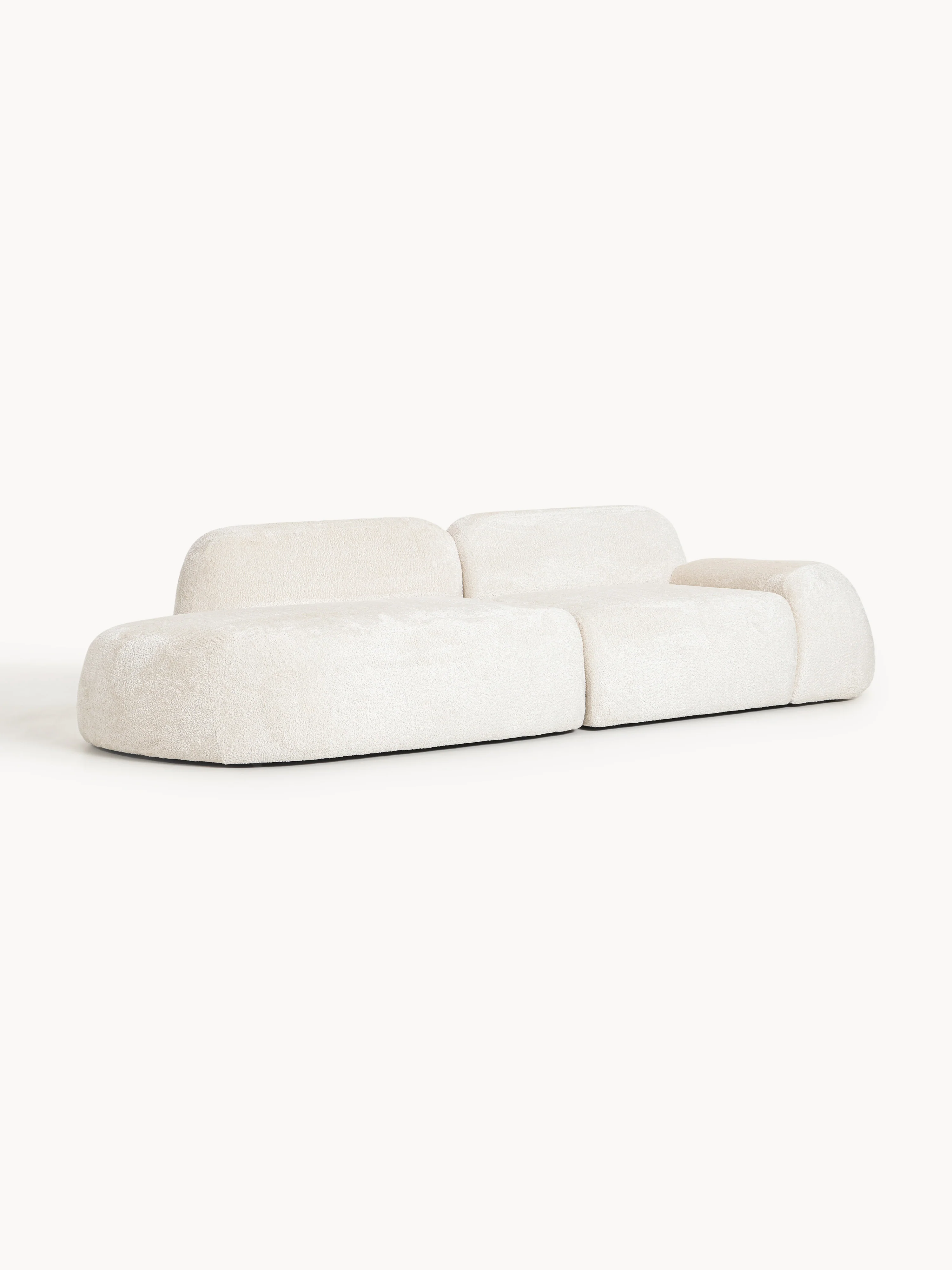 Modulaire teddy bouclé chaise Wolke (3-zits)