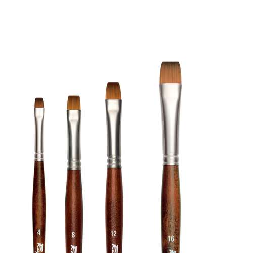 Raphaël® Precision Öl und Acryl Pinsel Serie 8938, flach und kurz