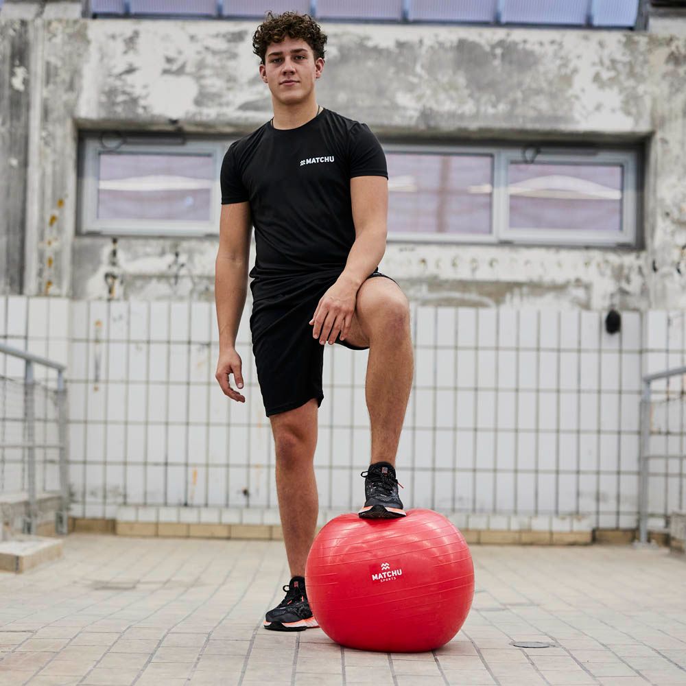 Matchu Sports - Gymnastikball - Pilatesball - Yogaball mit Pumpe 55 cm