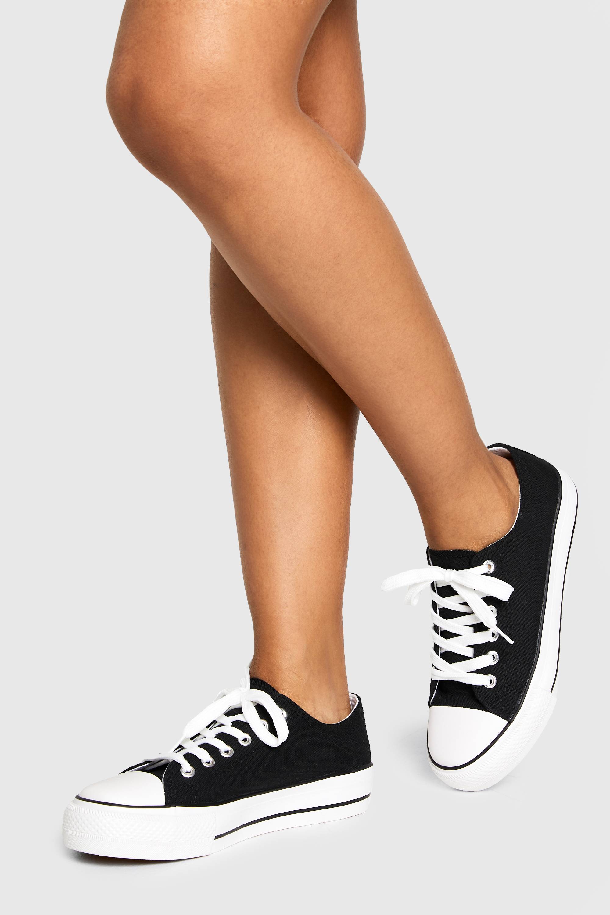 boohoo Baskets basses à plateforme à lacets