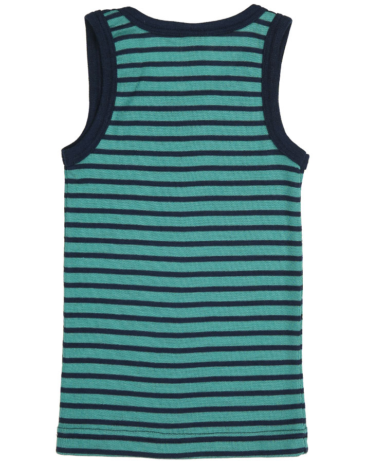 Unterhemd STRIPES mit Seide in eisvogel/marine