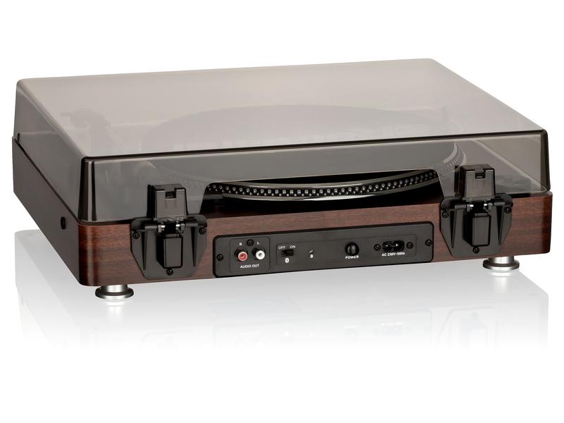 Roadstar Plattenspieler mit Bluetooth TT-385BT-T Braun Plattenspieler Vintage Style 33, 45 oder 78,U/min., Riemenantrieb, Bluetooth, Pre-Amplified LINE OUT