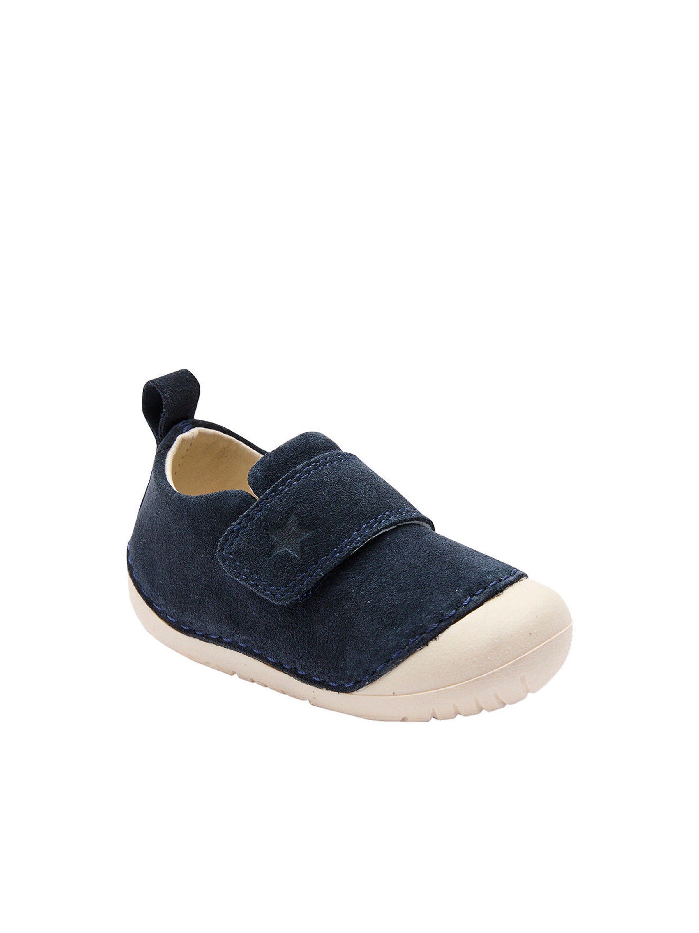 Vertbaudet Weiche Baby Hausschuhe mit Klett marine