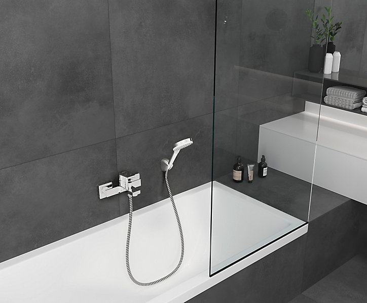 Mitigeur de baignoire mécanique Hansgrohe Vernis Shape chromé