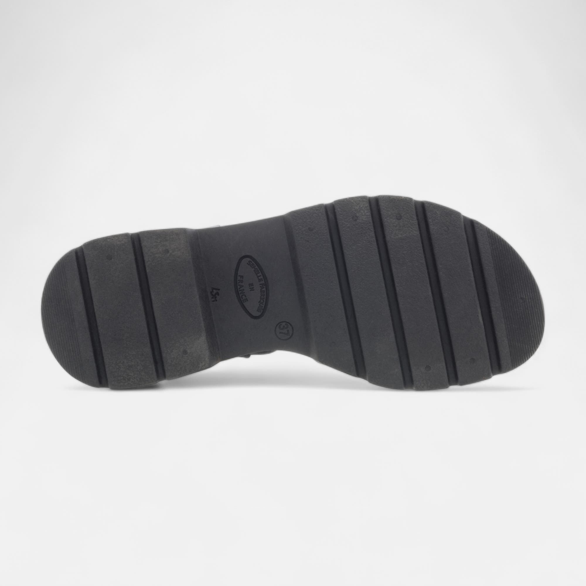 Sandales Femme en cuir noir